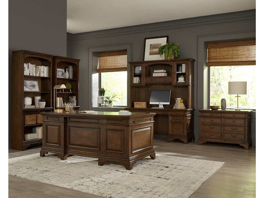 Hartshill 78-inch 5-shelf Bookcase Burnished Oak