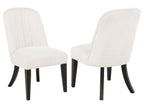 Leandro Upholstered Dining Side Chair Cream (Set of 2)