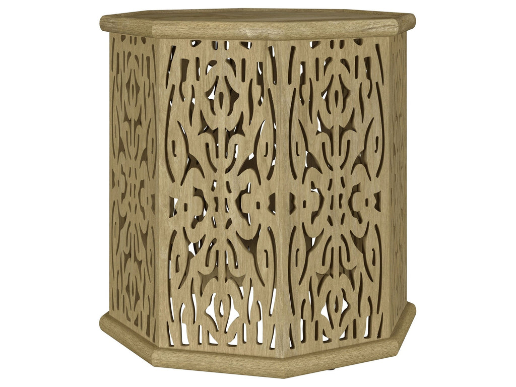 Torres Octagonal Solid Mango Wood Side Table Natural Brown