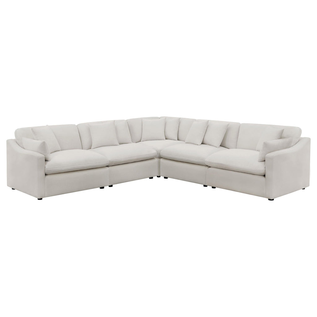 Hobson 6-piece Upholstered Modular Sectional Sofa Charcoal