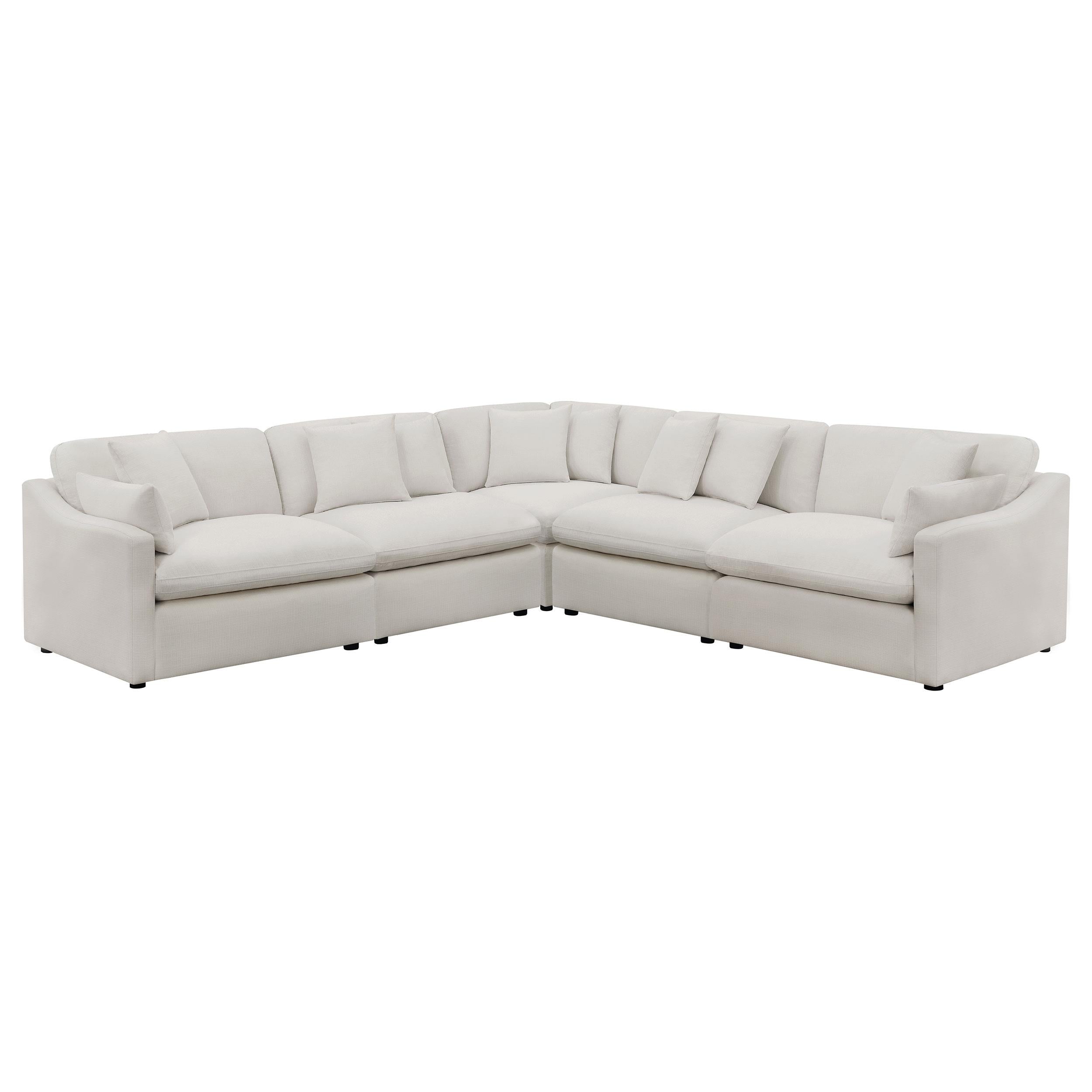 Hobson 6-piece Upholstered Modular Sectional Sofa Charcoal