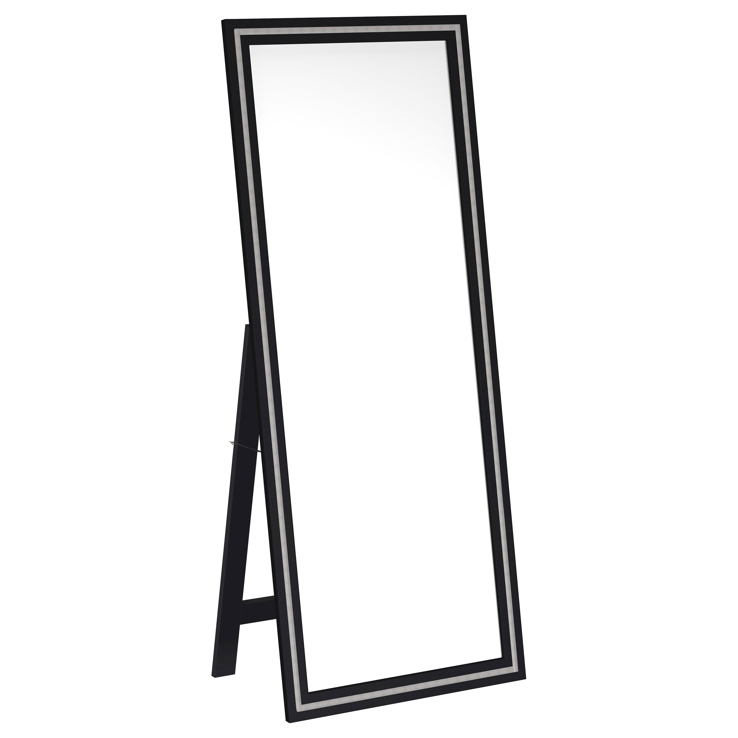 Spector 1-drawer Lighted Full-Length Floor Mirror Mango