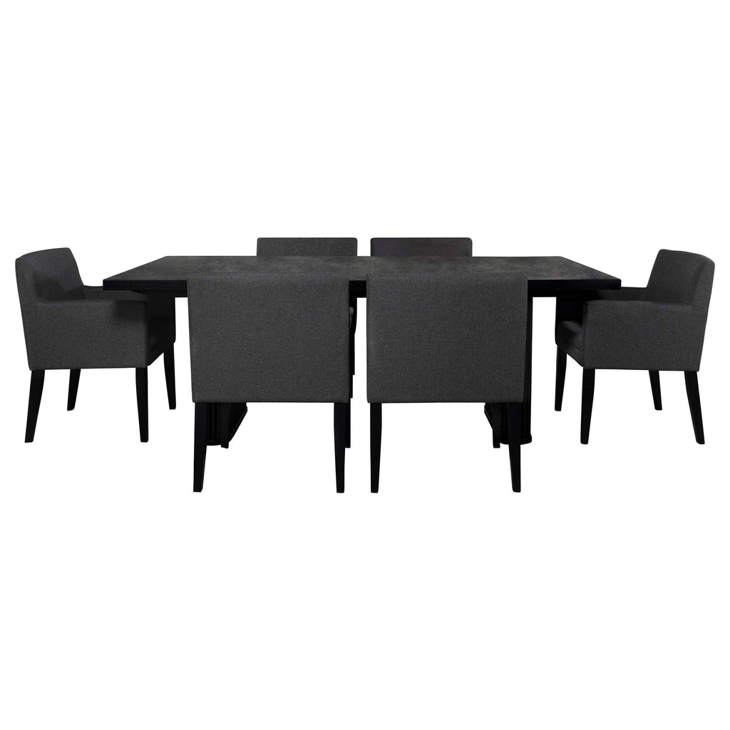 Catherine 5-piece Rectangular Dining Table Set Black