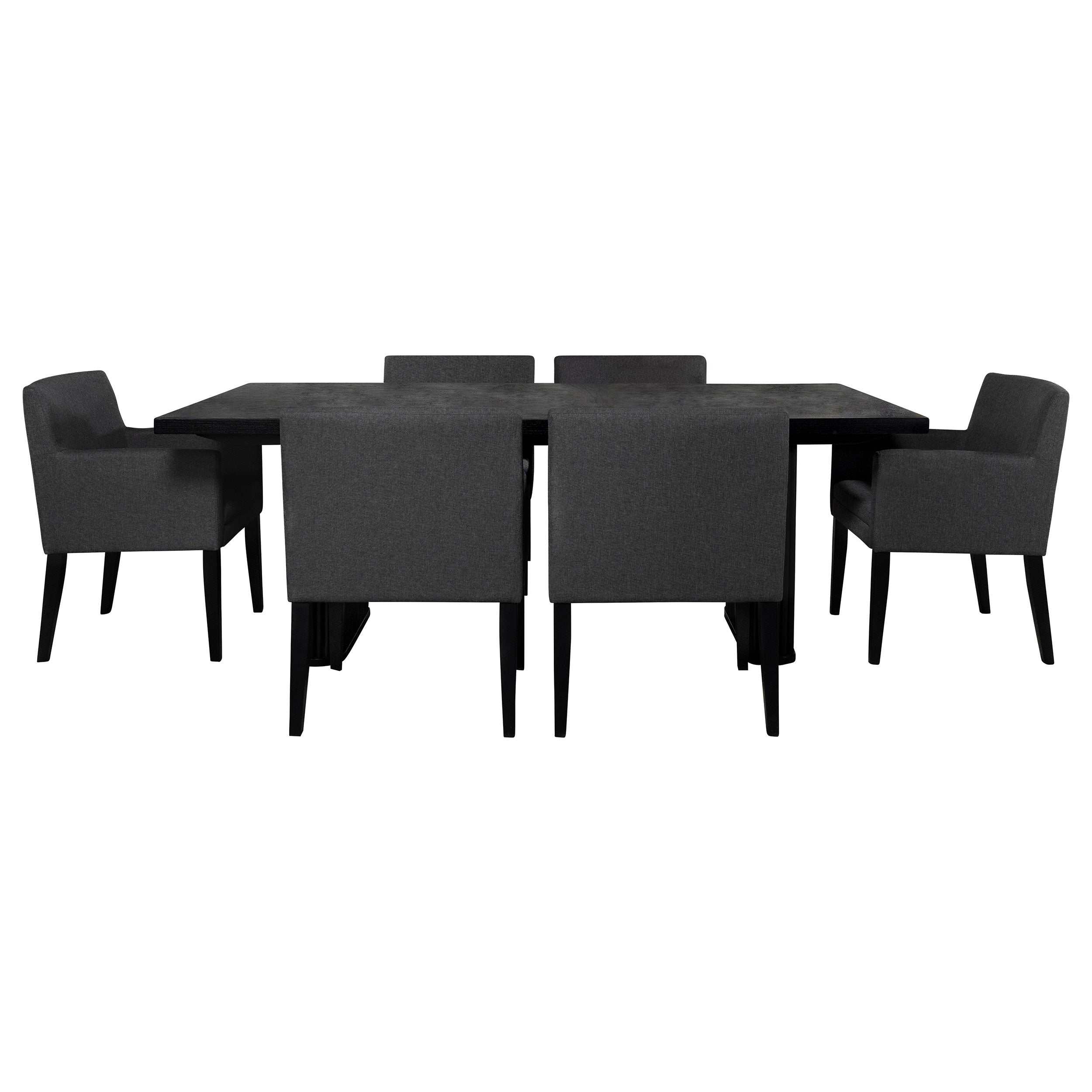 Catherine 5-piece Rectangular Dining Table Set Black