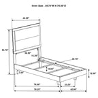 Trenton 54-inch Wood Full Panel Bed Rustic Cream