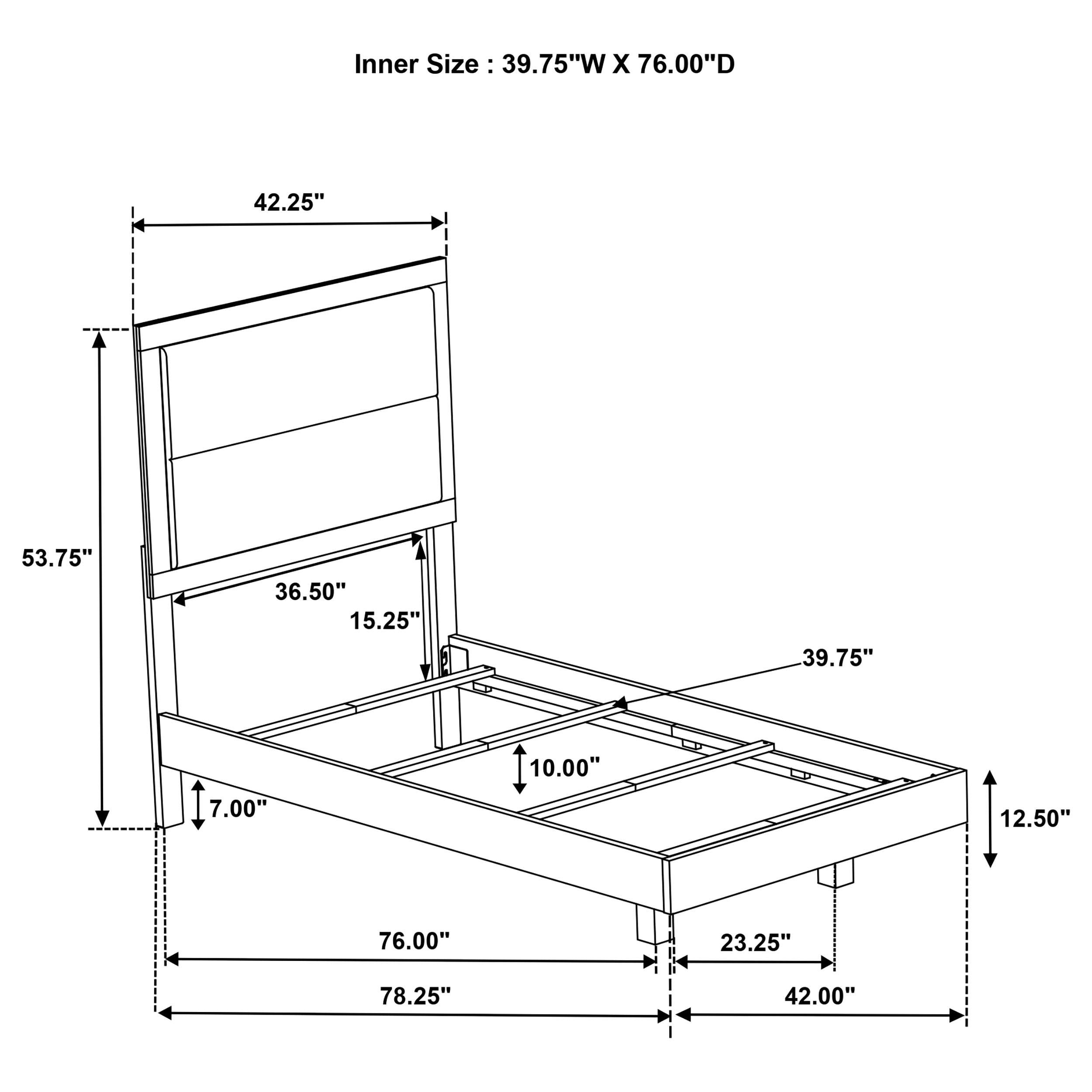 Trenton 54-inch Wood Full Panel Bed Rustic Cream