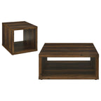 Frisco Square Engineered Wood Coffee Table Dark Pine