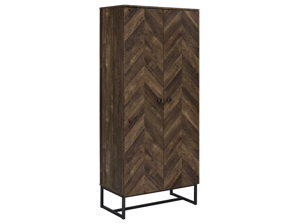 Carolyn 2-door Engineered Wood Accent Cabinet Rustic Oak