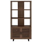 Maddox 71-inch 3-shelf Cabinet Bookcase Walnut