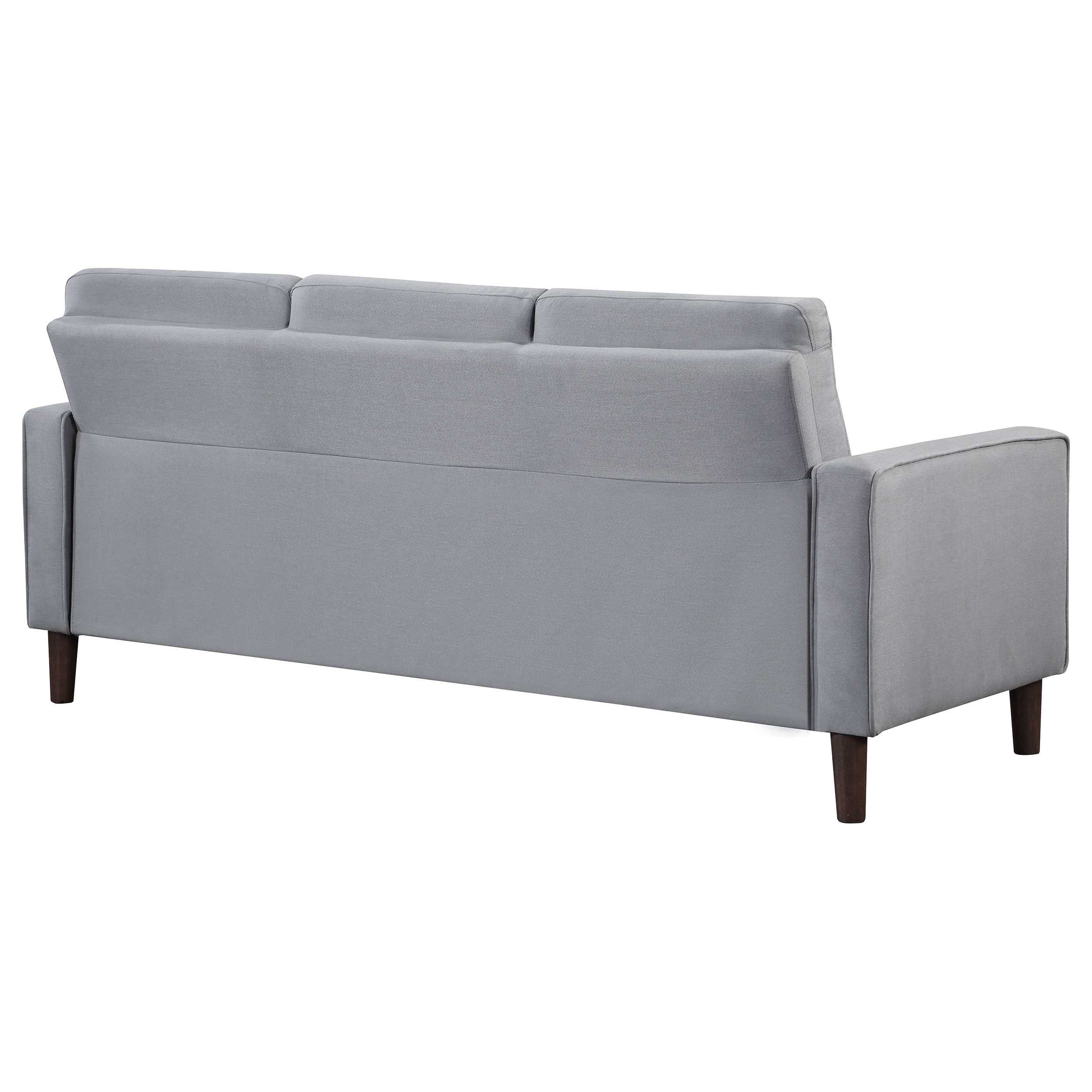 Bowen 2-piece Upholstered Track Arm Tufted Sofa Set Grey