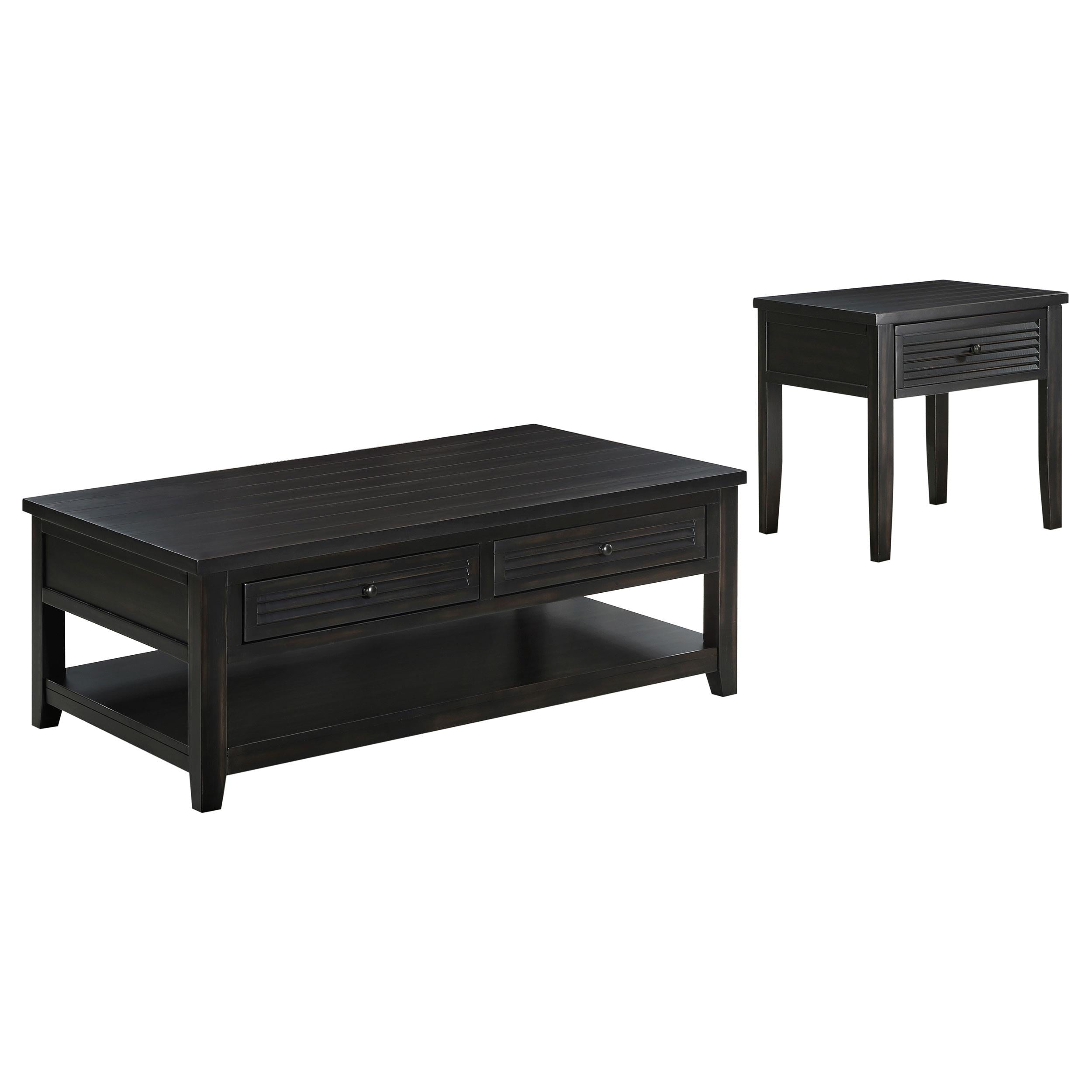 Concord 2-drawer Rectangular Coffee Table Distressed Java