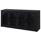 Riva 4-door Dining Sideboard Buffet Storage Credenza Black