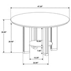 Ottowa 5-piece Round Wood Dining Room Table Set Brown