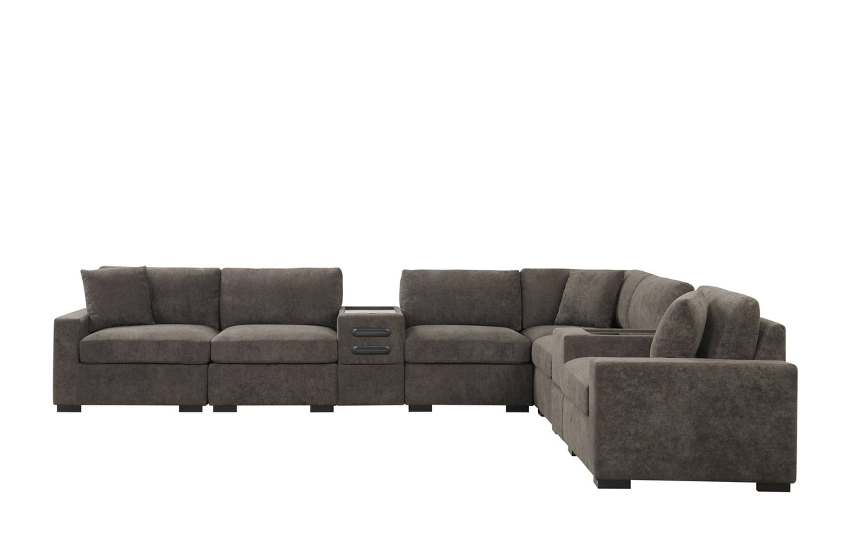 Barista Chocolate 8-Piece Modular Sectional Set