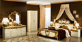 ESF Furniture - Barocco 5 Piece Bedroom Queen Panel Bed Set in Ivory-Gold - BAROCCOBEDQ.S.GOLD-I-5SET