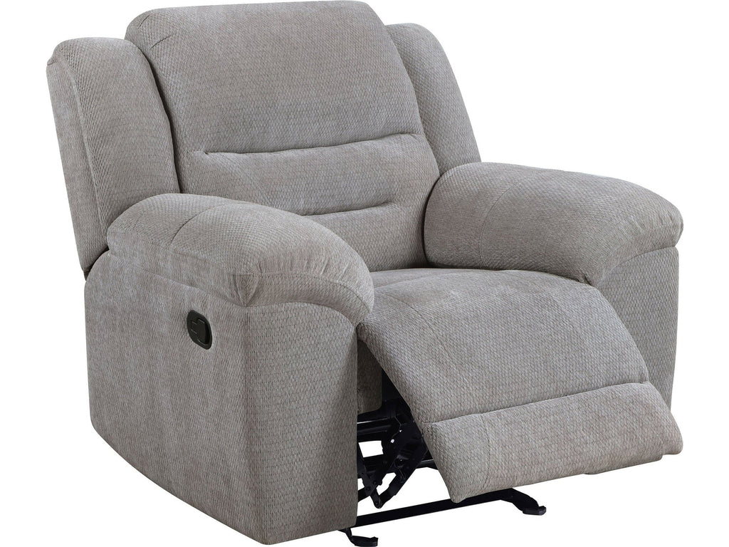 Gilson Chenille Upholstered Glider Recliner Chair Grey