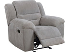 Gilson Chenille Upholstered Glider Recliner Chair Grey