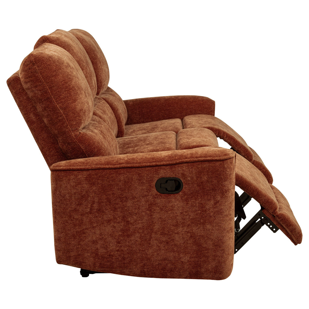 Navarro 2-piece Upholstered Reclining Sofa Set Orange