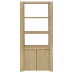 Laurelton 3-shelf Media Tower Tall Pier Cabinet Light Oak