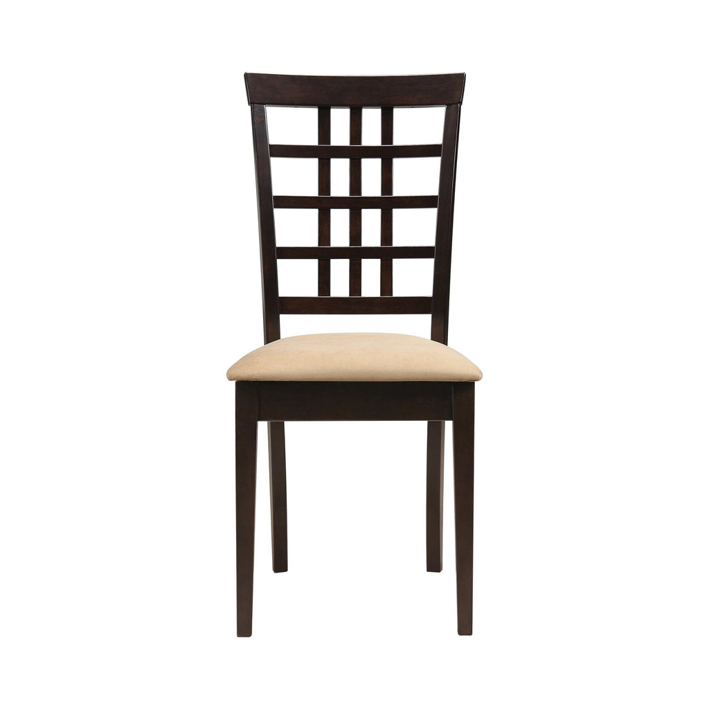 Kelso Lattice Back Dining Side Chair Cappuccino (Set of 2)