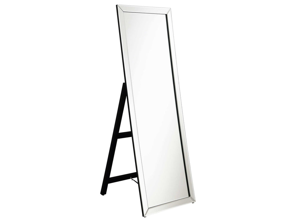 Soline 22 x 61 Inch Framed Standing Floor Mirror Silver
