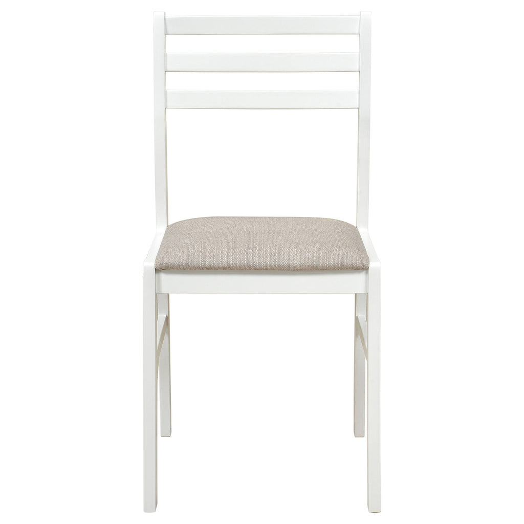 Bucknell 3-piece Round Drop Leaf Dining Table Set White