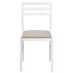 Bucknell 3-piece Round Drop Leaf Dining Table Set White
