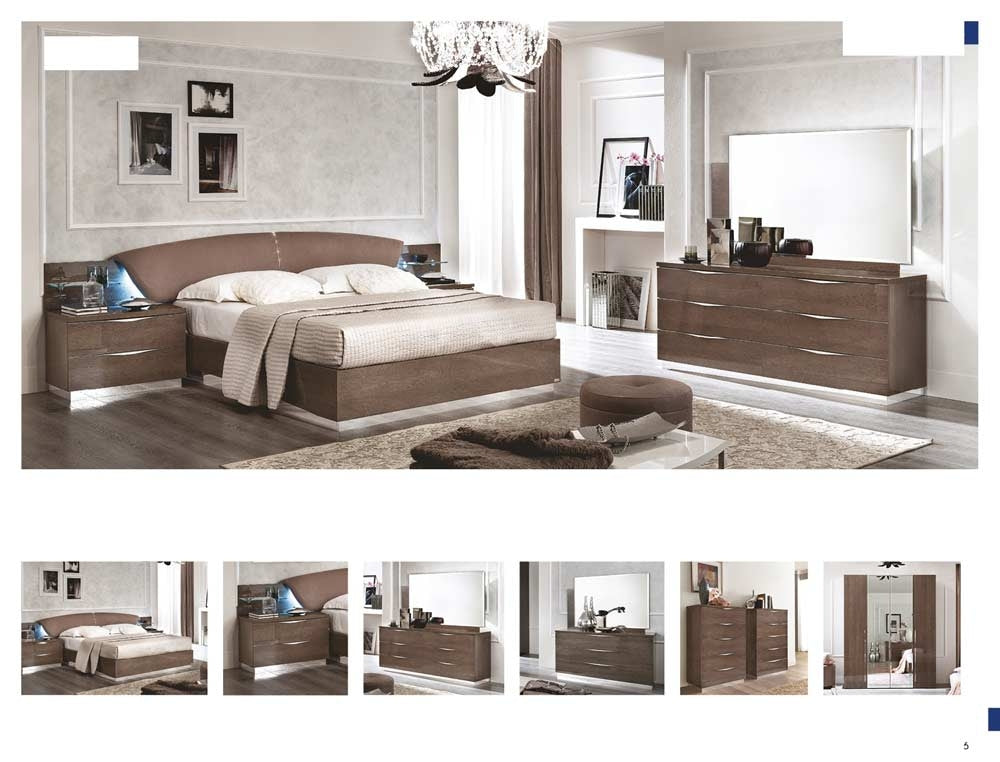 ESF Furniture - Platinum 5 Piece Queen Bedroom Set Drop Silver Birch - PLATINUMBEDQ.S-5SET