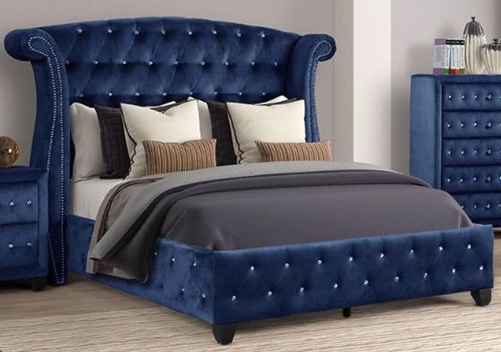 Galaxy Home Sophia Queen Bed in Blue