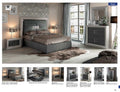 ESF Furniture - Enzo Queen Bed with Storage Kit in Grey - ENZOSTORAGEKITQS