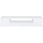 Jude 2-door Engineered Wood 79-inch TV Stand High Gloss White