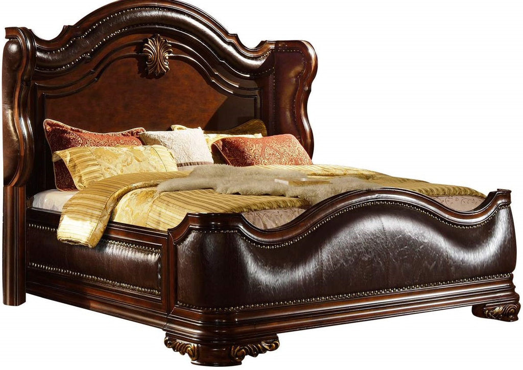 Galaxy Home Bella King Bed in Dark Walnut