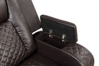 Galaxy Home Benz LED & Power Reclining Loveseat in Brown