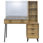 Souza 5-Drawer Makeup Vanity Table With LED Mirror Mango