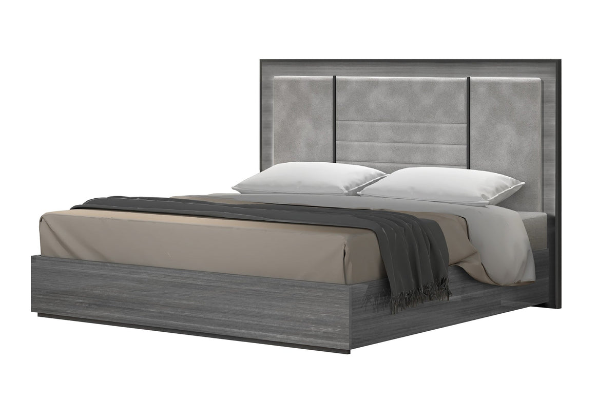 Blade modern bedroom collection in grey