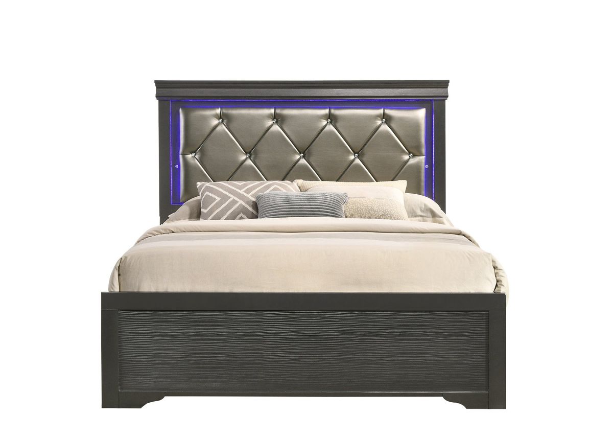 Galaxy Home Brooklyn King Bed in Gray
