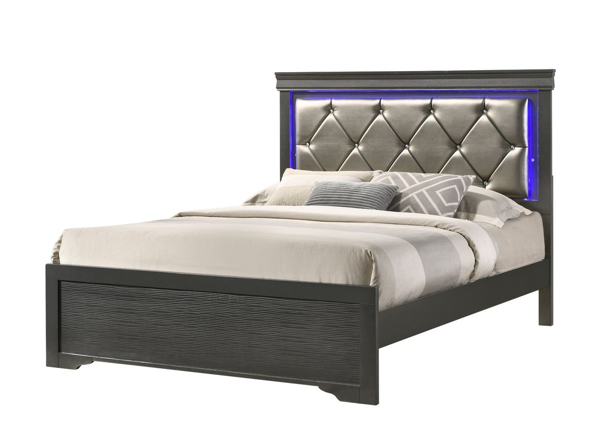 Galaxy Home Brooklyn Full Bed in Gray