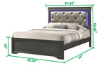 Galaxy Home Brooklyn Full Bed in Gray