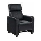 Toohey Upholstered Home Theater Push Back Recliner Black