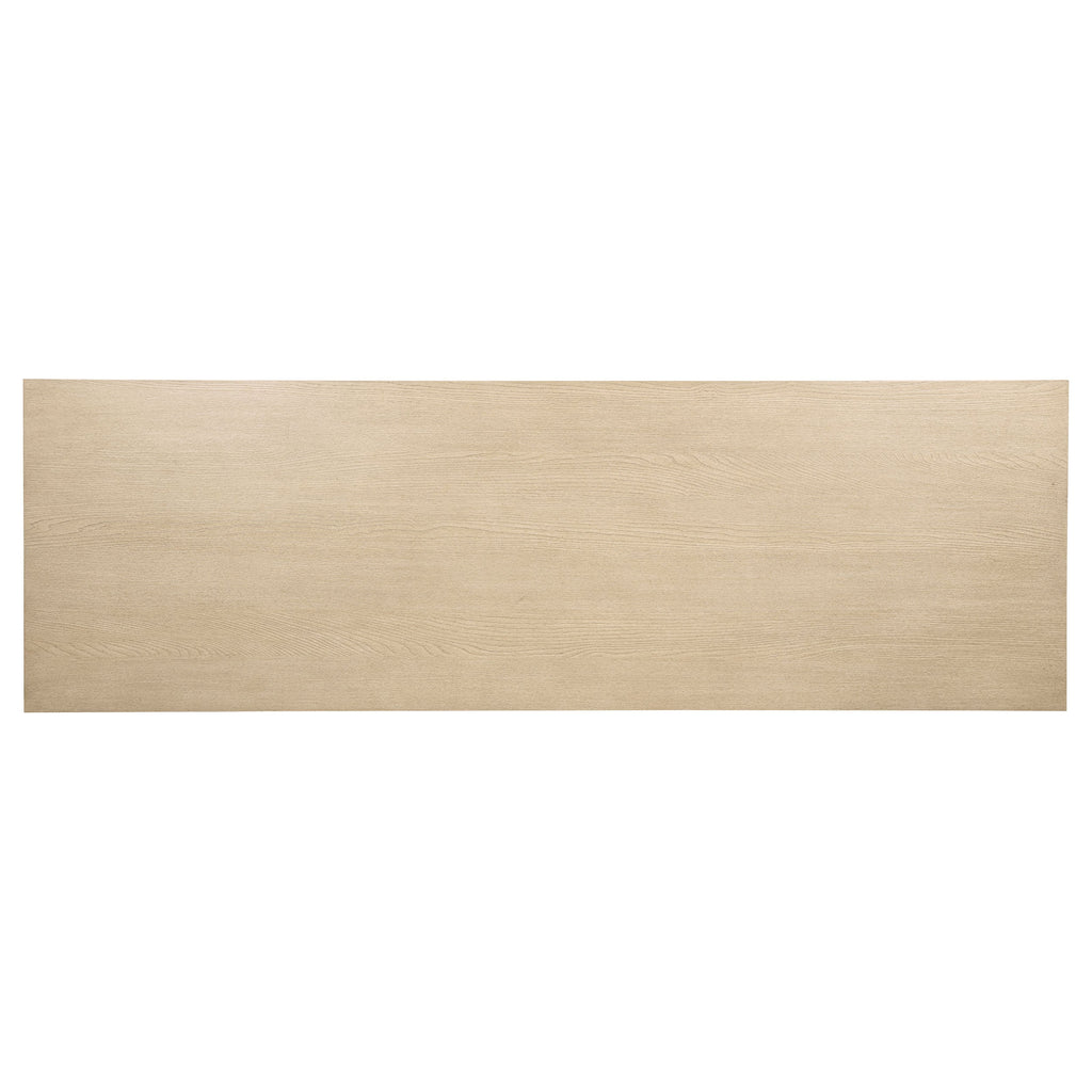 Harkes 75-inch 3-drawer Computer Desk with Adjustable Shelf Light Elm