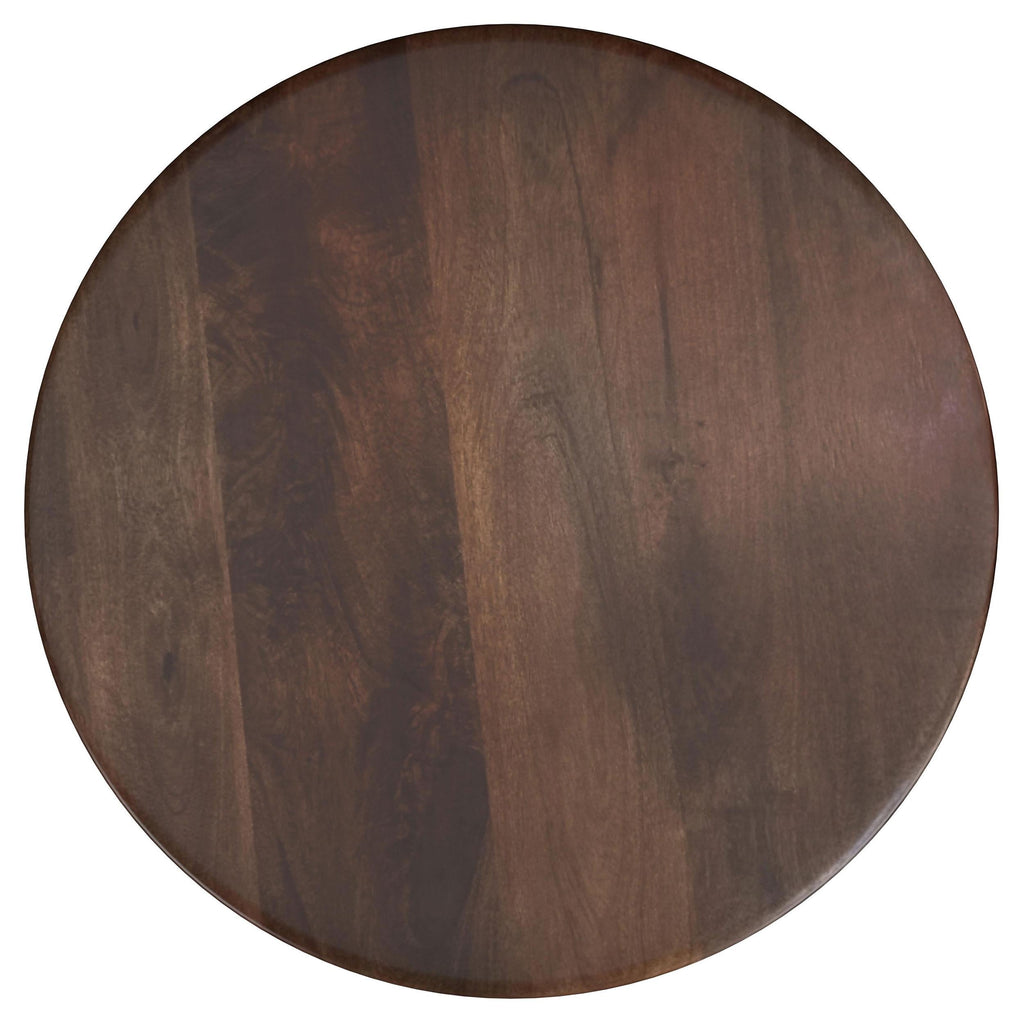Dale Round Solid Mango Wood Coffee Table Brown