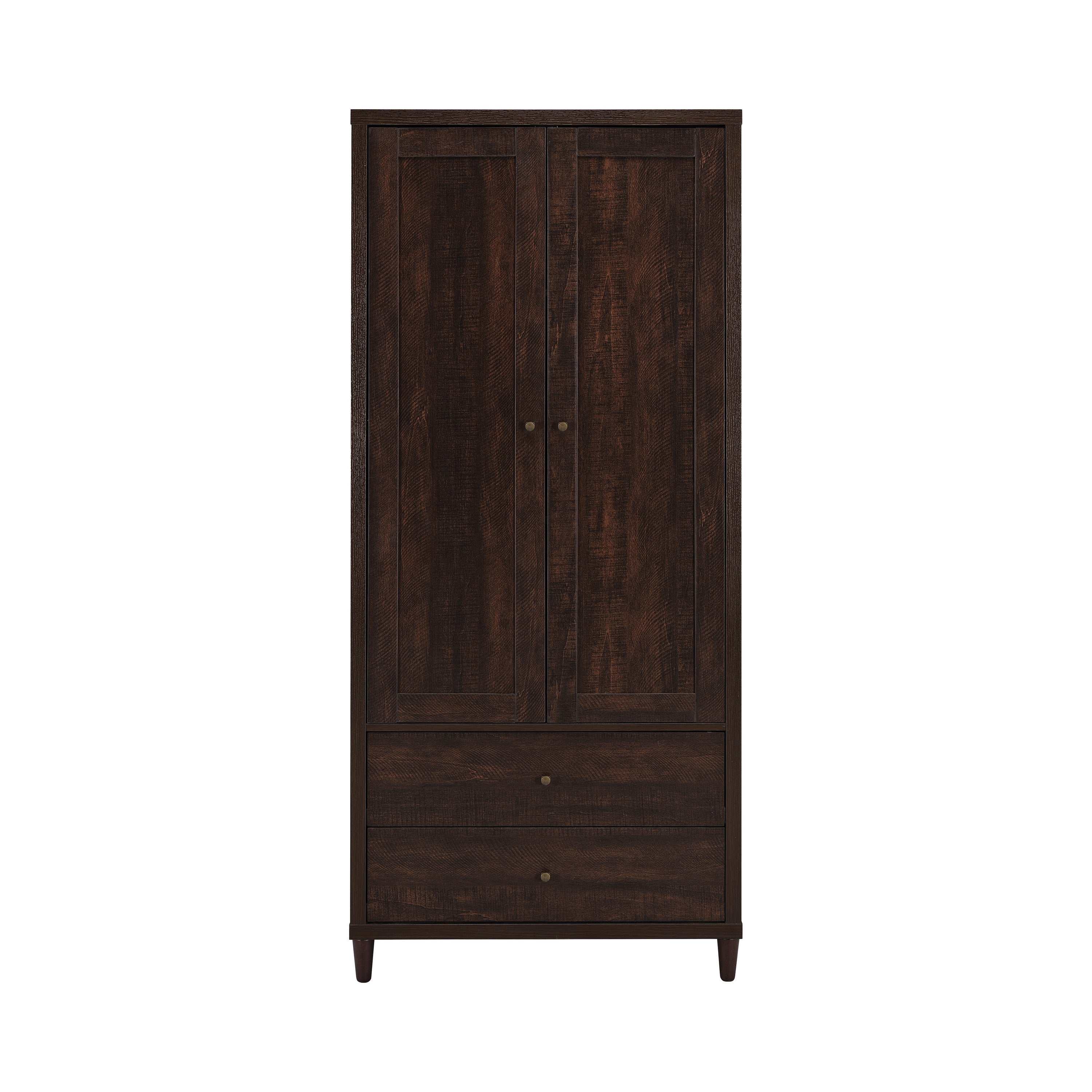 Wadeline 2-door Tall Accent Storage Cabinet Rustic Tobacco