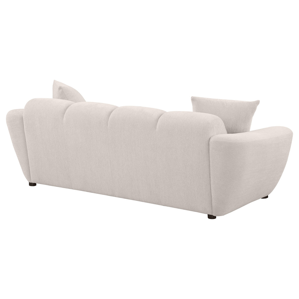 Destino 2-piece Chenille Splayed Arm Sofa Set Greige
