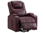 Armstrong Upholstered Power Lift Massage Recliner Espresso