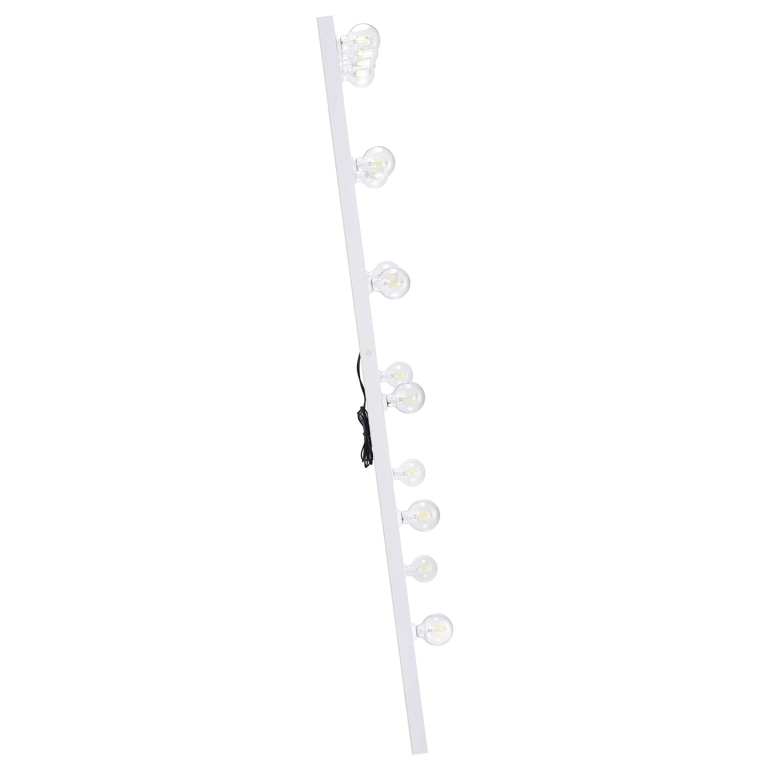 Zayan 32 x 71 Inch Floor Mirror LED Lighting Black Gloss