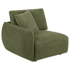 Elysia 6-piece Chenille Upholstered Modular Sectional Sofa Green