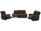 Navarro Chenille Upholstered Glider Recliner Dark Brown