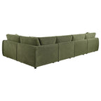 Elysia 6-piece Chenille Upholstered Modular Sectional Sofa Green