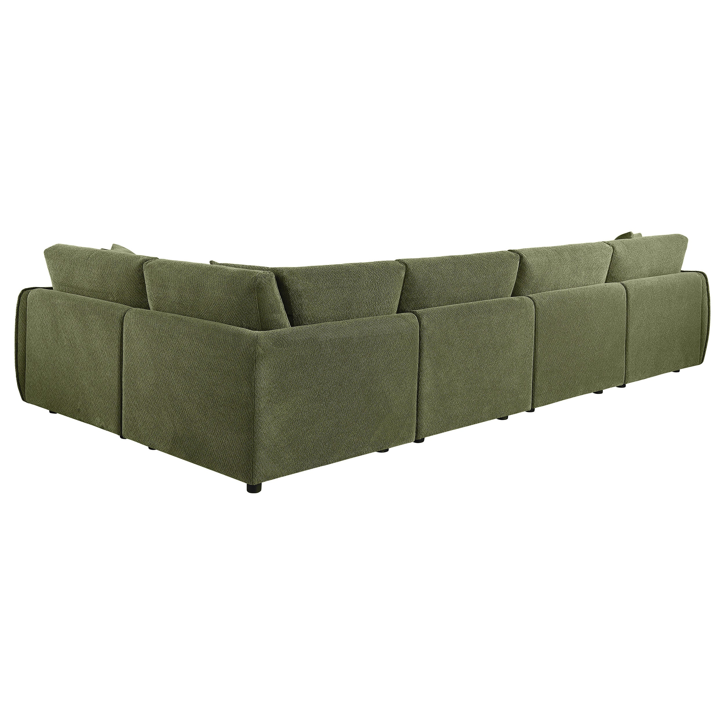 Elysia 6-piece Chenille Upholstered Modular Sectional Sofa Green