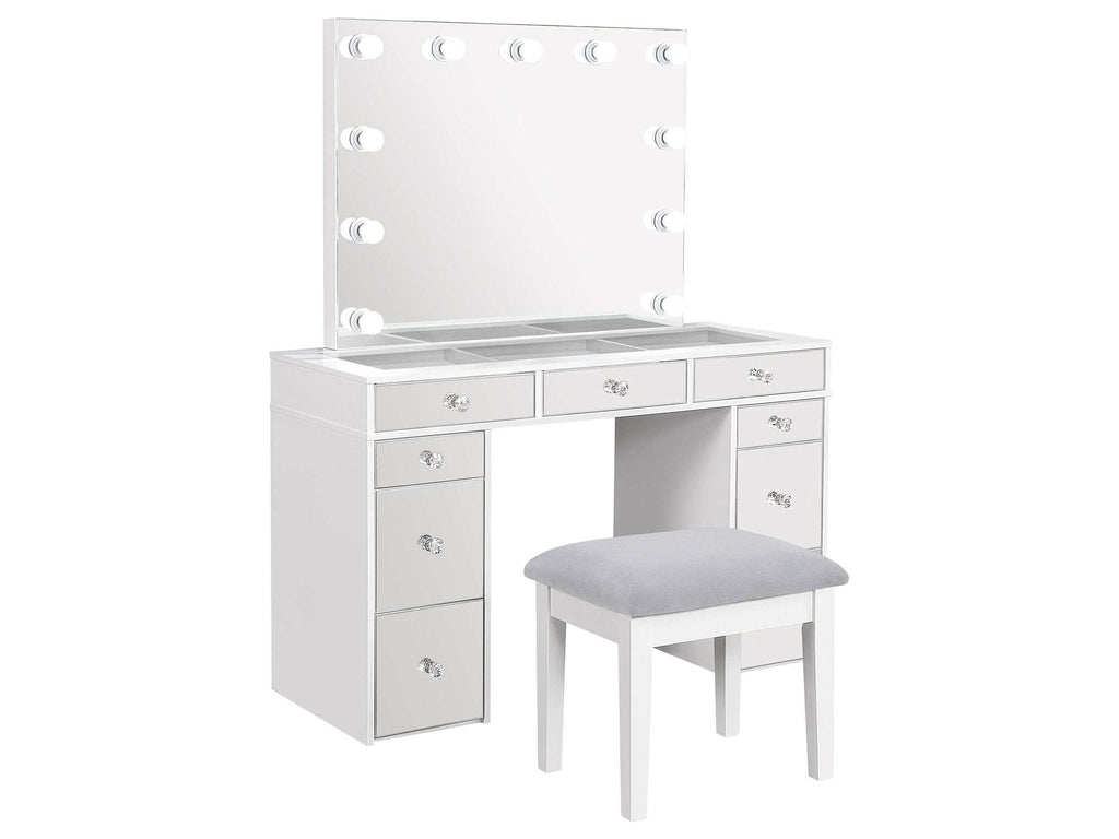Regina Makeup Vanity Table Set with Lighting White